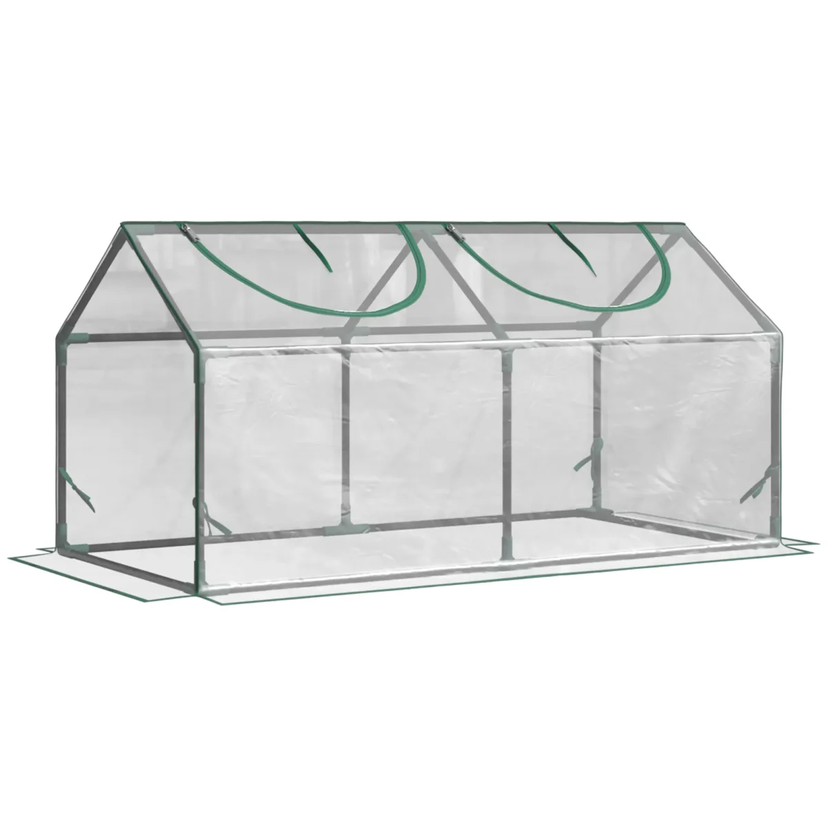 TRUUSK Foliekas 120x60x60 cm – PVC Materiaal – Transparant Tomatenhuis – Venster – Kweekbed voor Planten – Tuinkas – Gemakkelijk