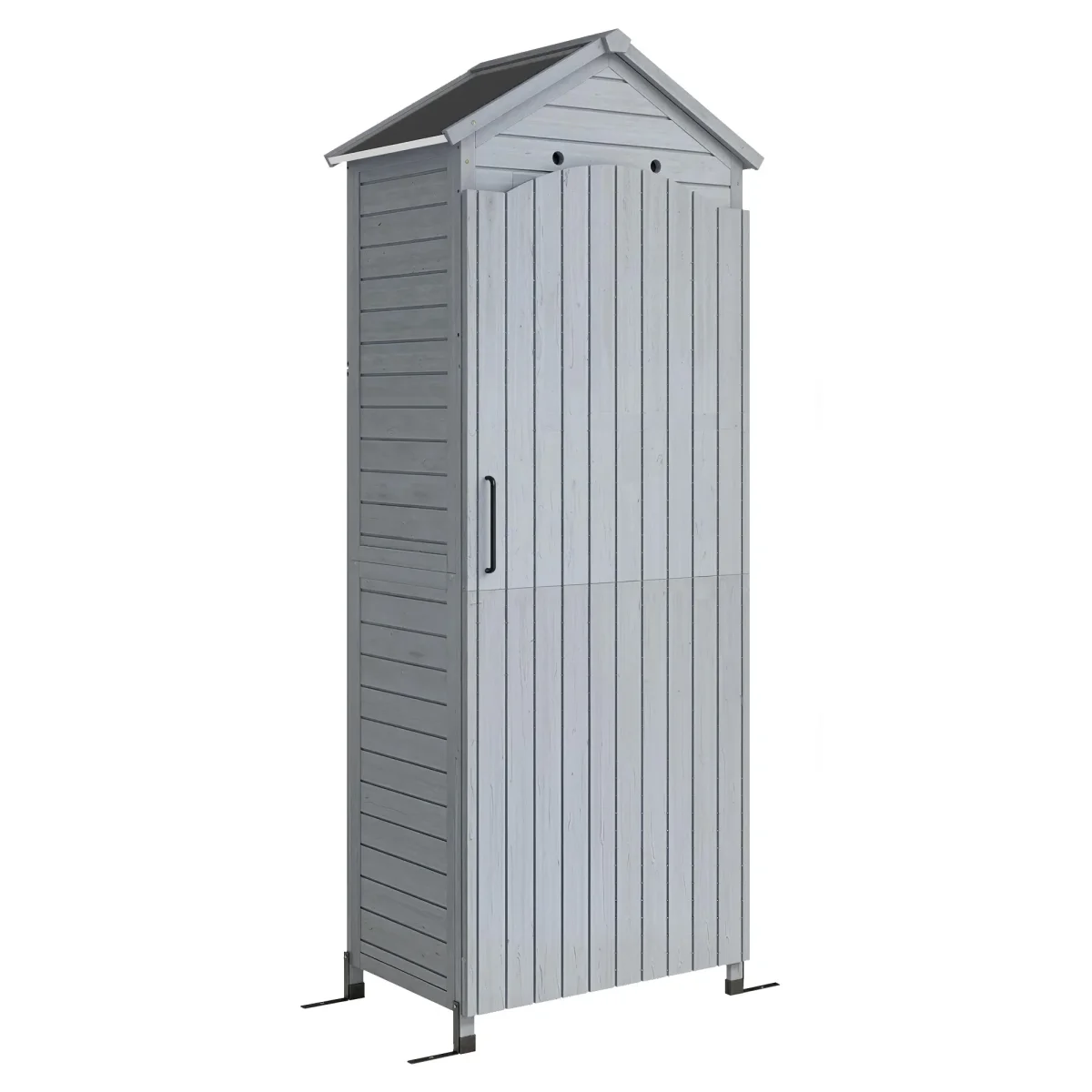Houten Tuinkast Extra Hoge Gereedschapsschuur Met Verstelbare Plank Magnetische Deur Gegalvaniseerd Dak Ventilatie