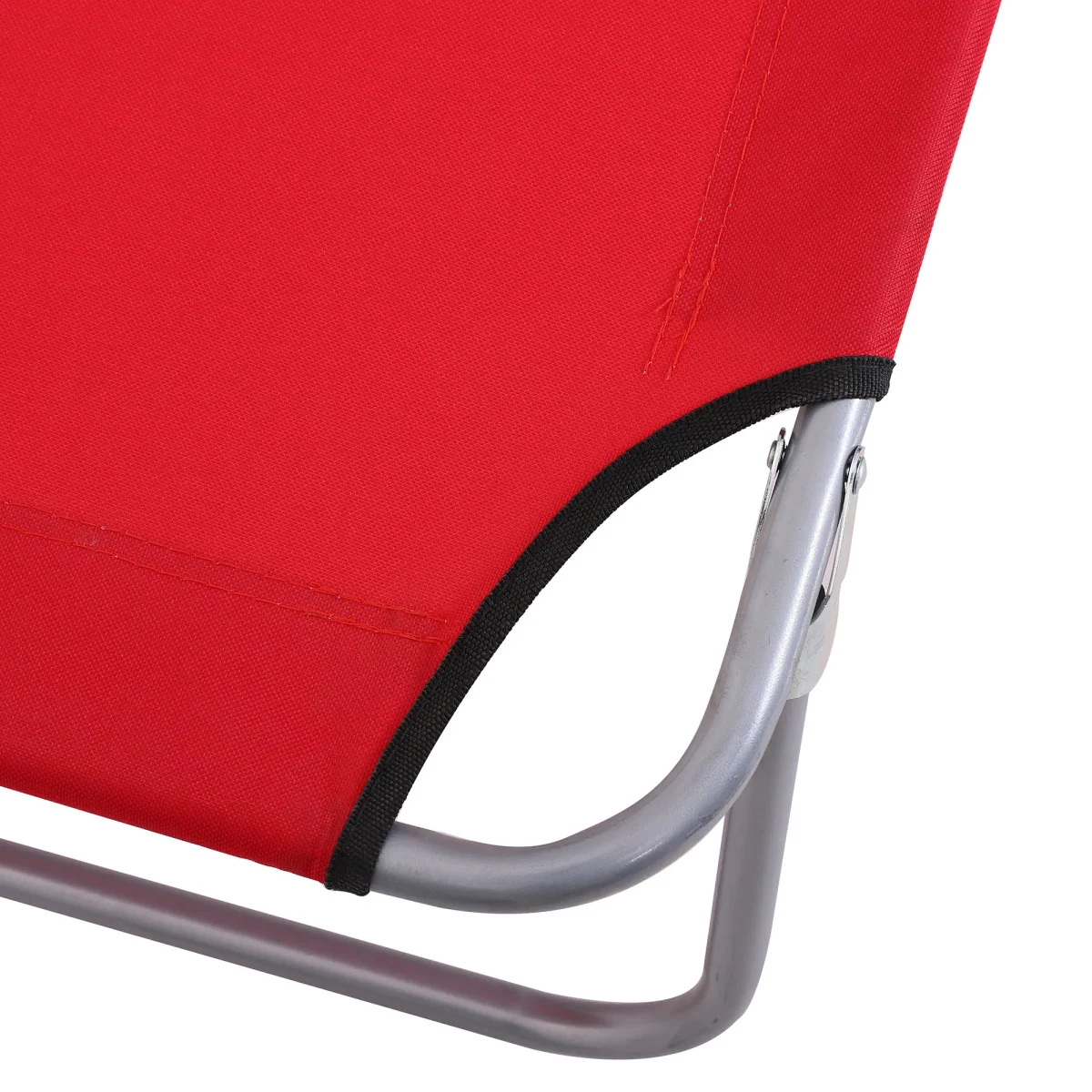 Ligstoel Tuinligstoel Inklapbaar Met Zonnescherm, Wellnessligstoel Strandligstoel In Rood 187 X 58 X 36 Cm Voor Ontspannen Uren In De Buitenlucht - Afbeelding 9