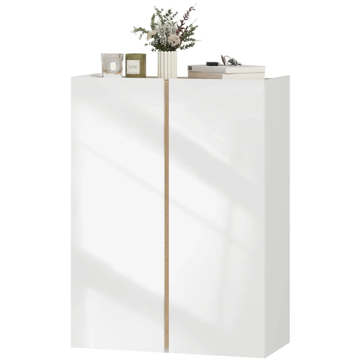 TRUUSK Schoenenkast met Soft-Close-Functie – 6-traps Ontwerp zonder Handgrepen – Maximaal 18 Paar – Voor Hal en Entree – Hout –