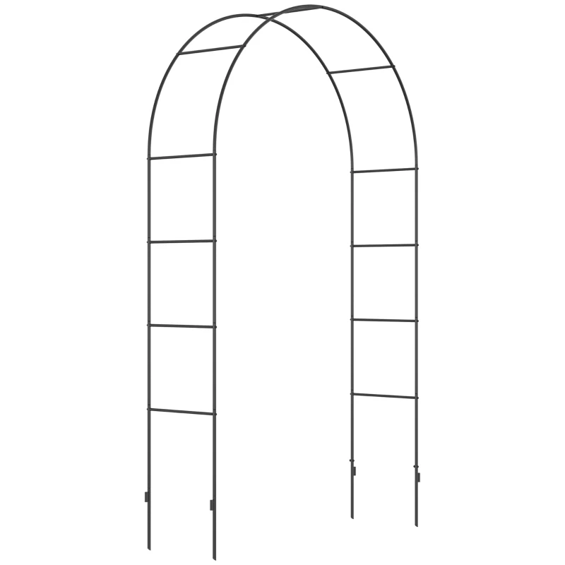 TRUUSK Tuinboog Metaal Zwart – Rozenboog Klimboog – 1,40 x 0,40 x 2,40 m – Duurzaam – Elegante Tuindecoratie